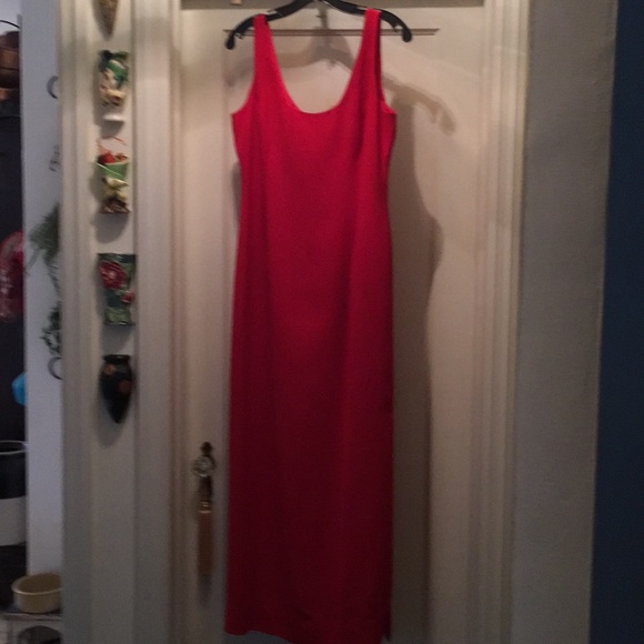 Vintage Holiday Red Floor Length Evening Gown - Picture 1 of 2